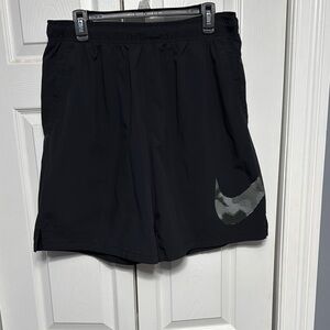 Black Athletic Shorts with Logo